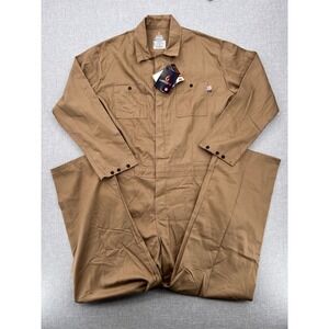 NEW LAPCO FR Flame Resistant Coveralls Men XL Tan Twill Workwear Utility CAT2